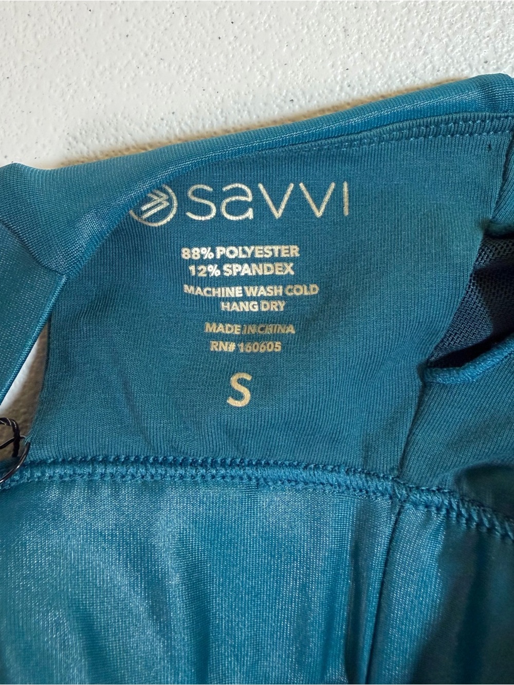 Savvi Fit Strappy Back Sports Bra | Teal Blue Performance Activewear Size Small - Picture 3 of 7